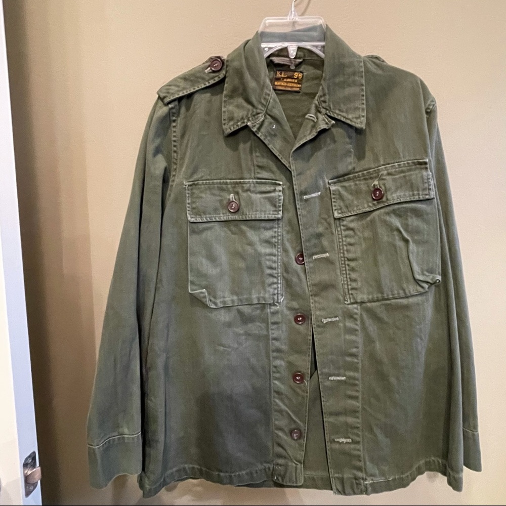 J. Galt/thrifted army green jacket top